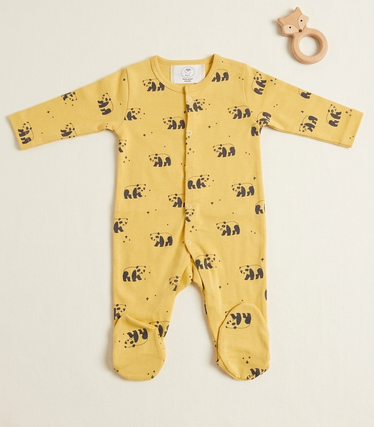 Footed Rompers - Pandas