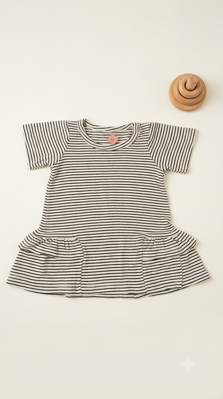 Striped Black and White Frock