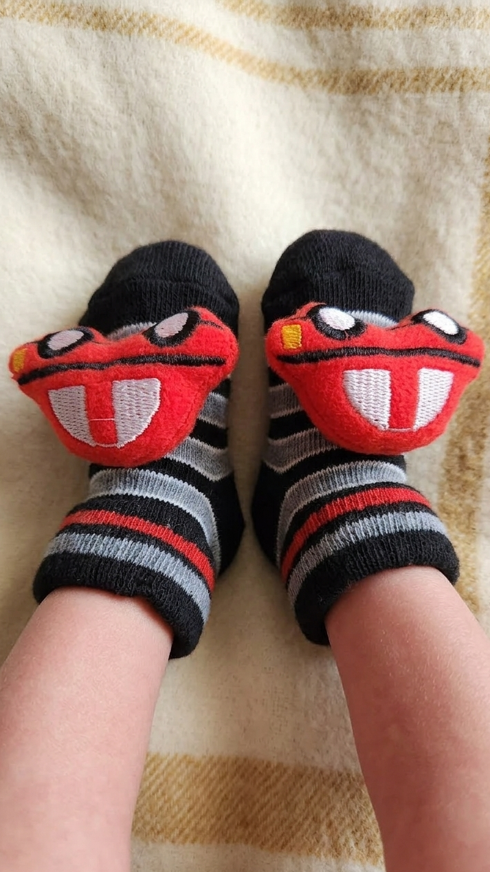 Baby Booties - Red Car