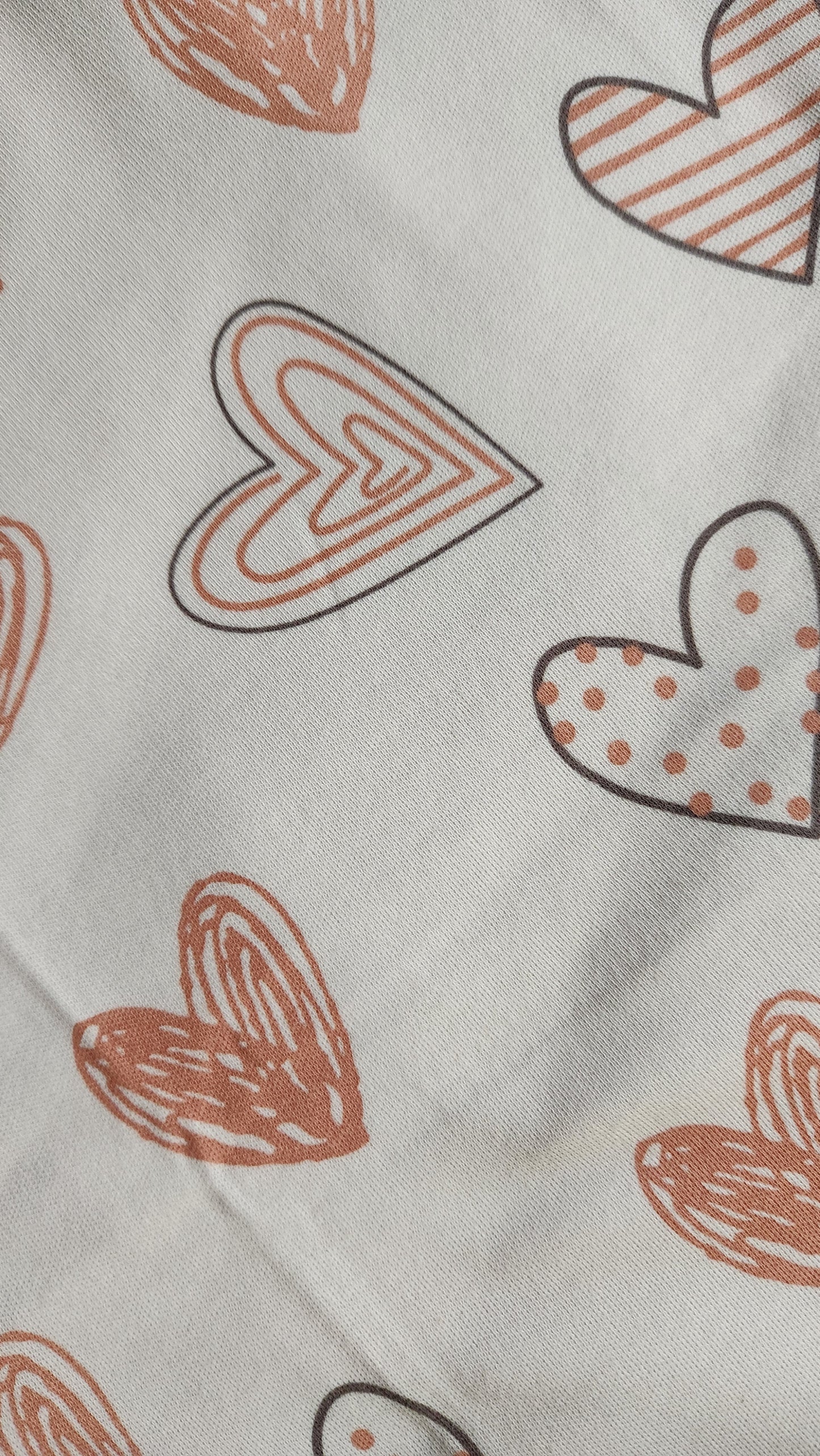 Double Layer Hooded Towel - Brown Hearts