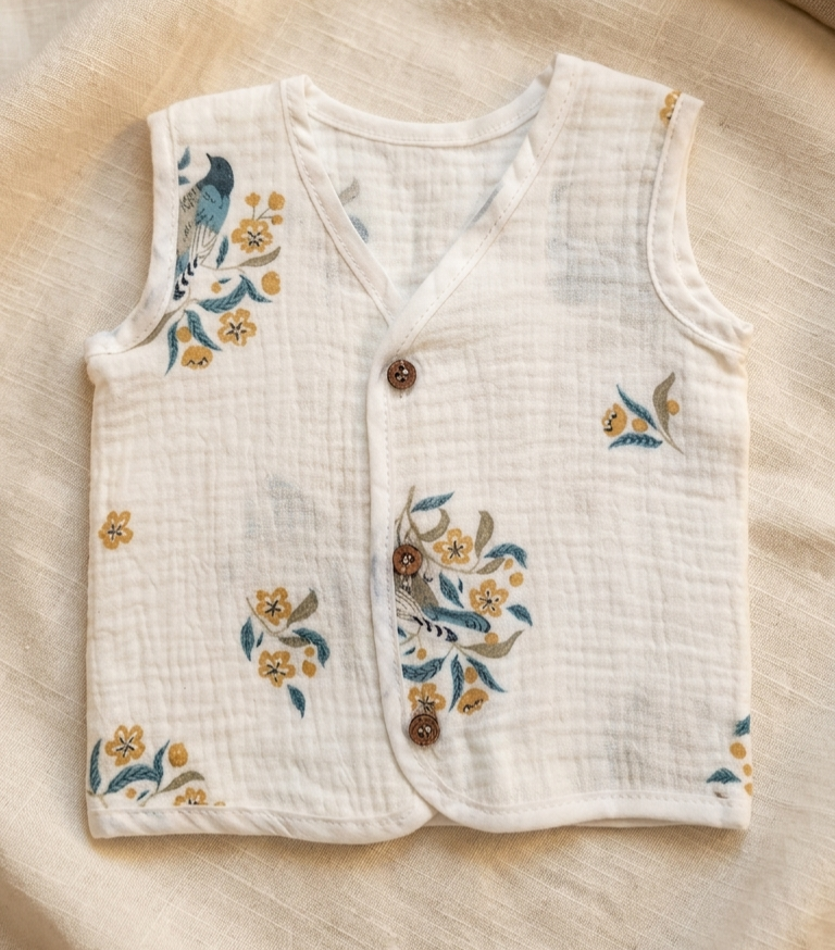 Crinkled Muslin Jabla - Garden