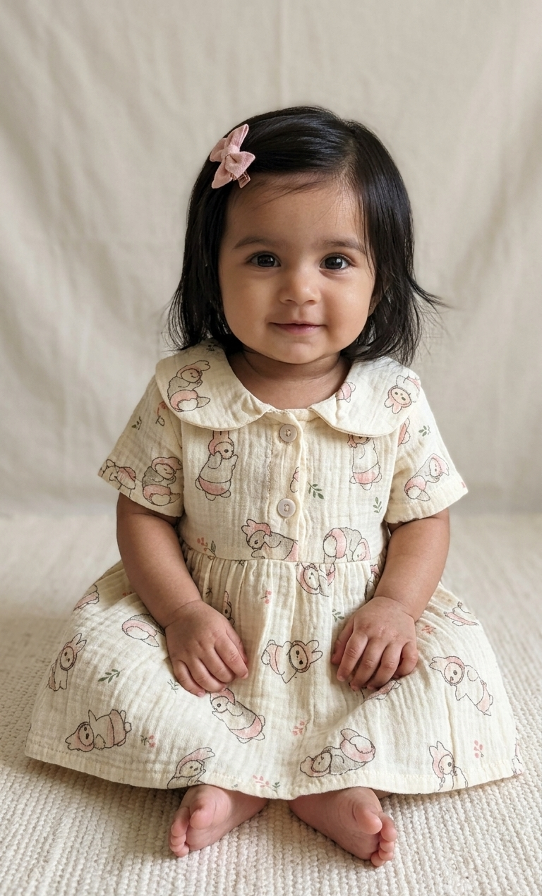 Muslin Frock - Bunny