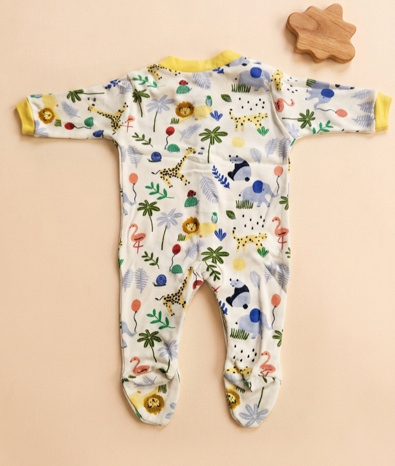 Footed Rompers - Animals