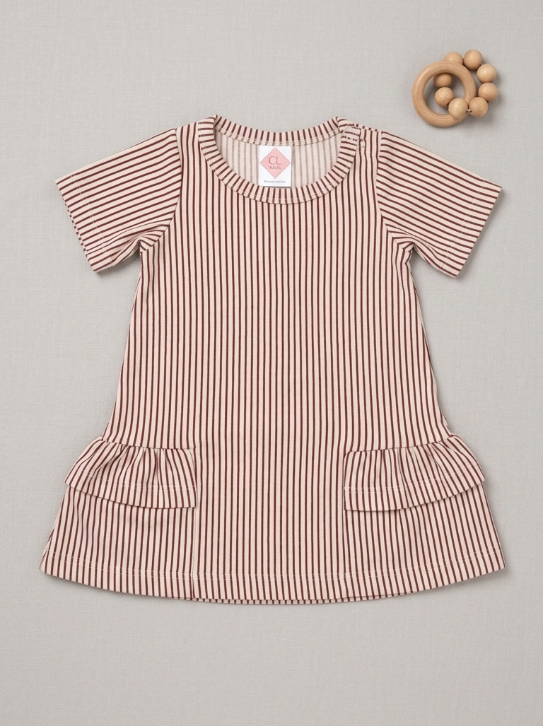 Striped Red and White Frock