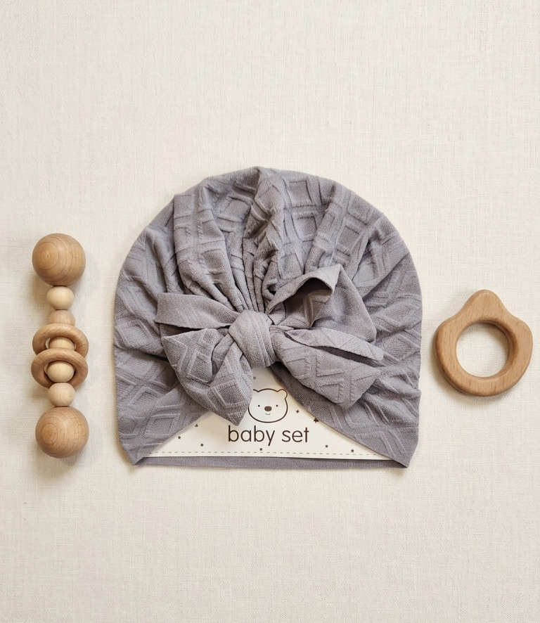 Bow Cap - Grey