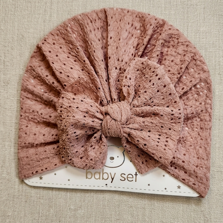 Bow Cap - Peachy Pink