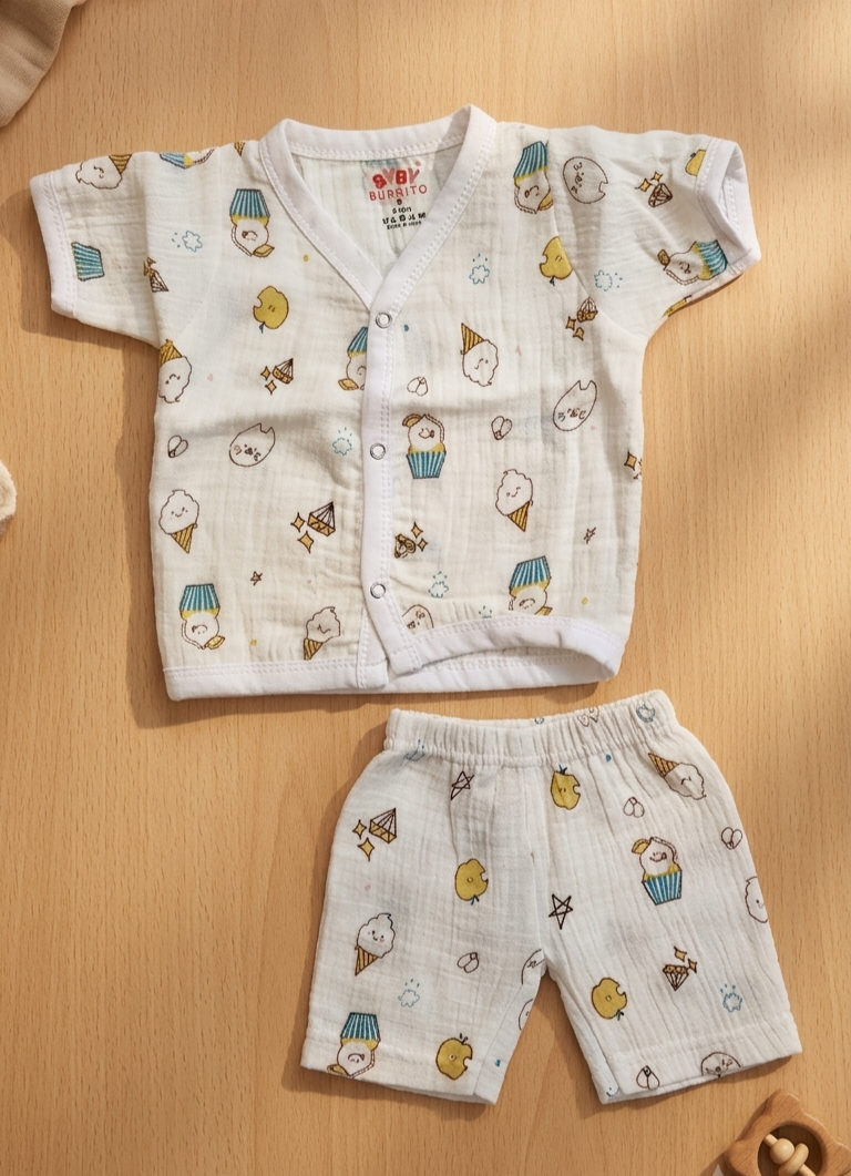 Muslin Co Ord Set - Ice Creams