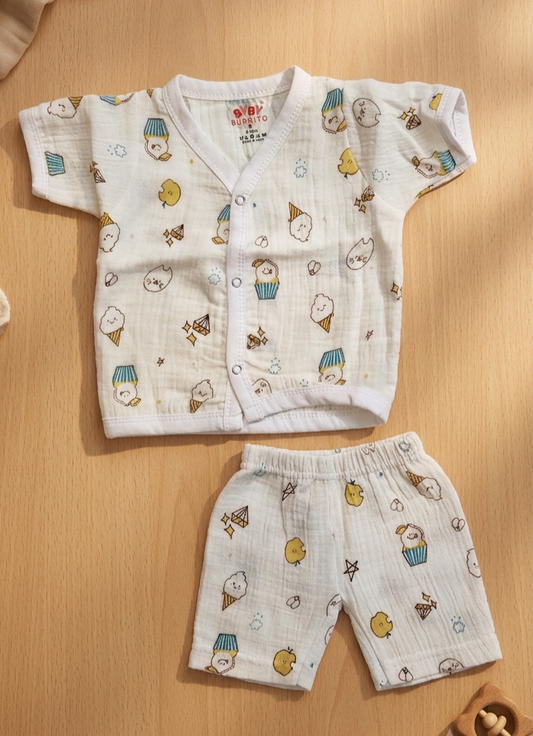 Muslin Co Ord Set - Ice Creams