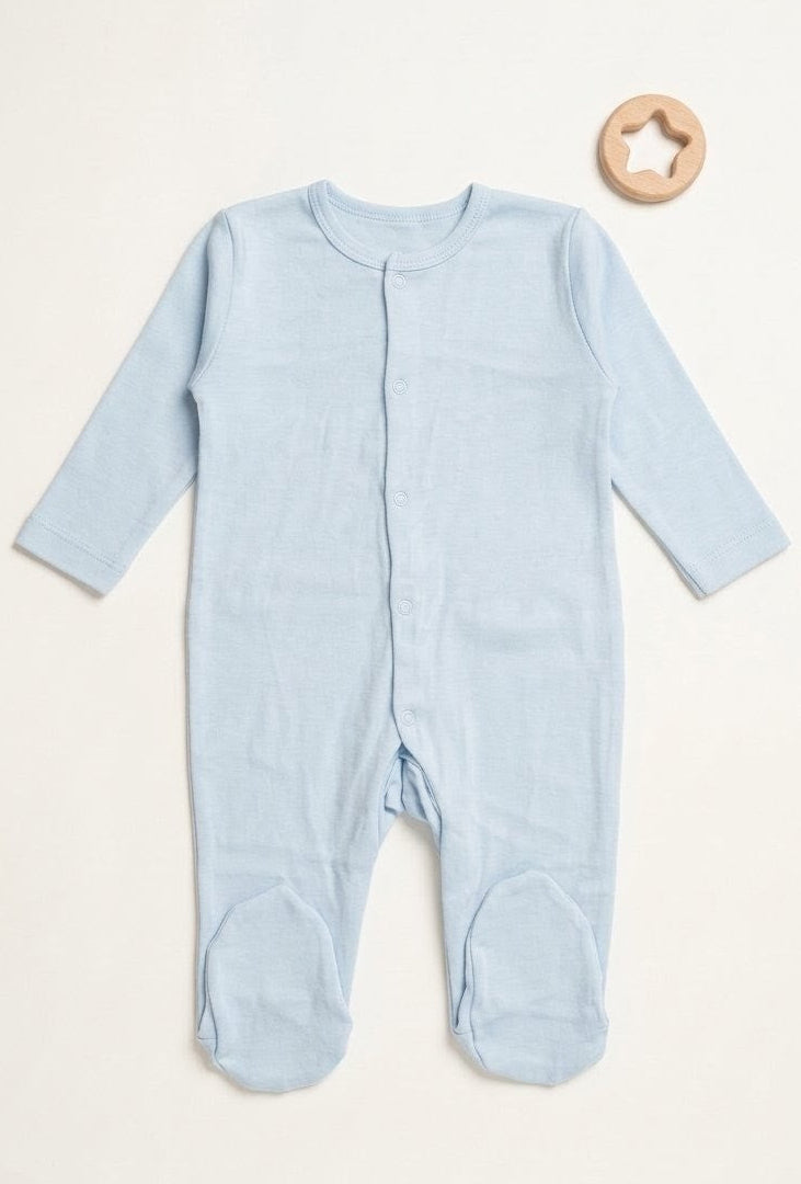 Footed Rompers - Sky Blue