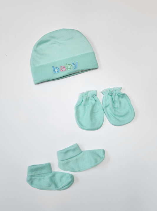 Cap, Socks and Mitten Set