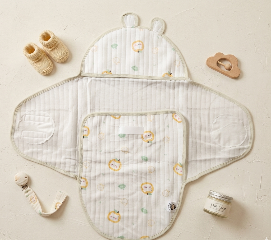 Hooded Swaddle Wrap - Apple