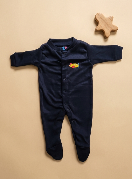 Footed Rompers - Blue