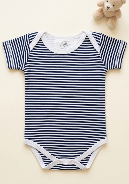 Onesie - Navy Blue Stripes