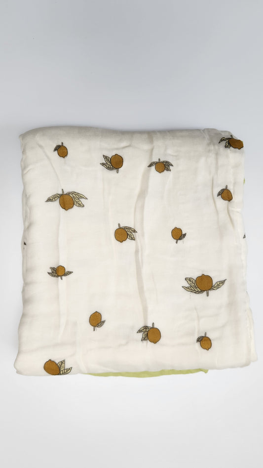 Muslin Blanket - Lemon Prints