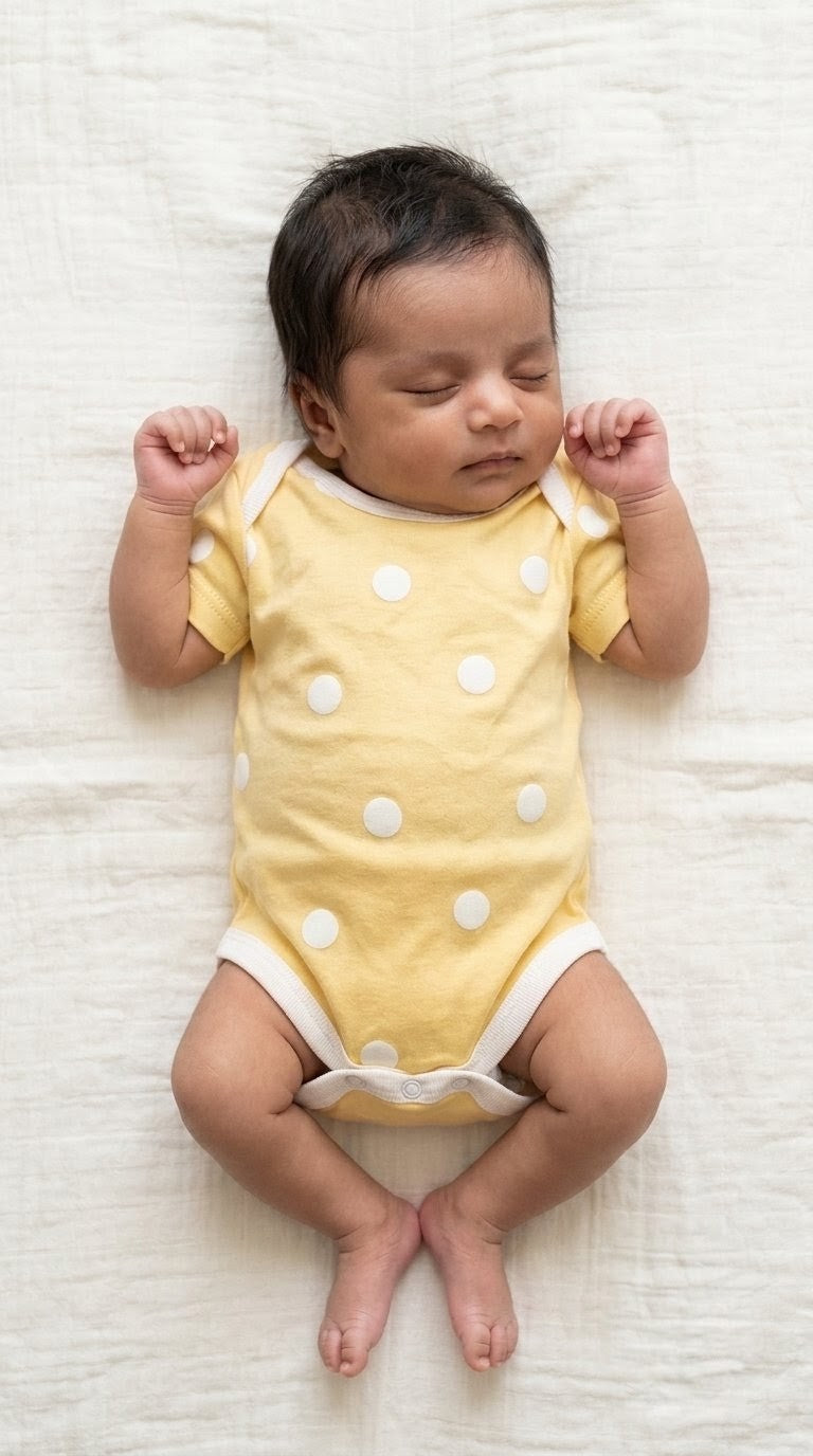 Onesie - Yellow Polka