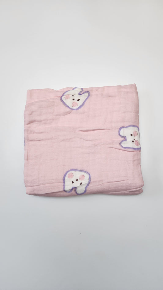 Muslin Blankets - Pink Bunny