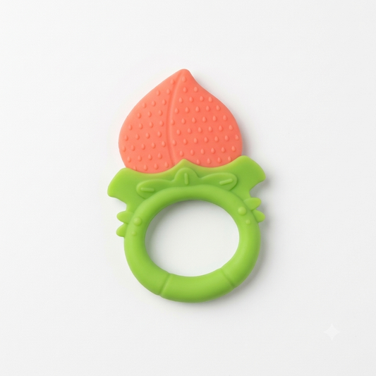 Peach Silicon Teether