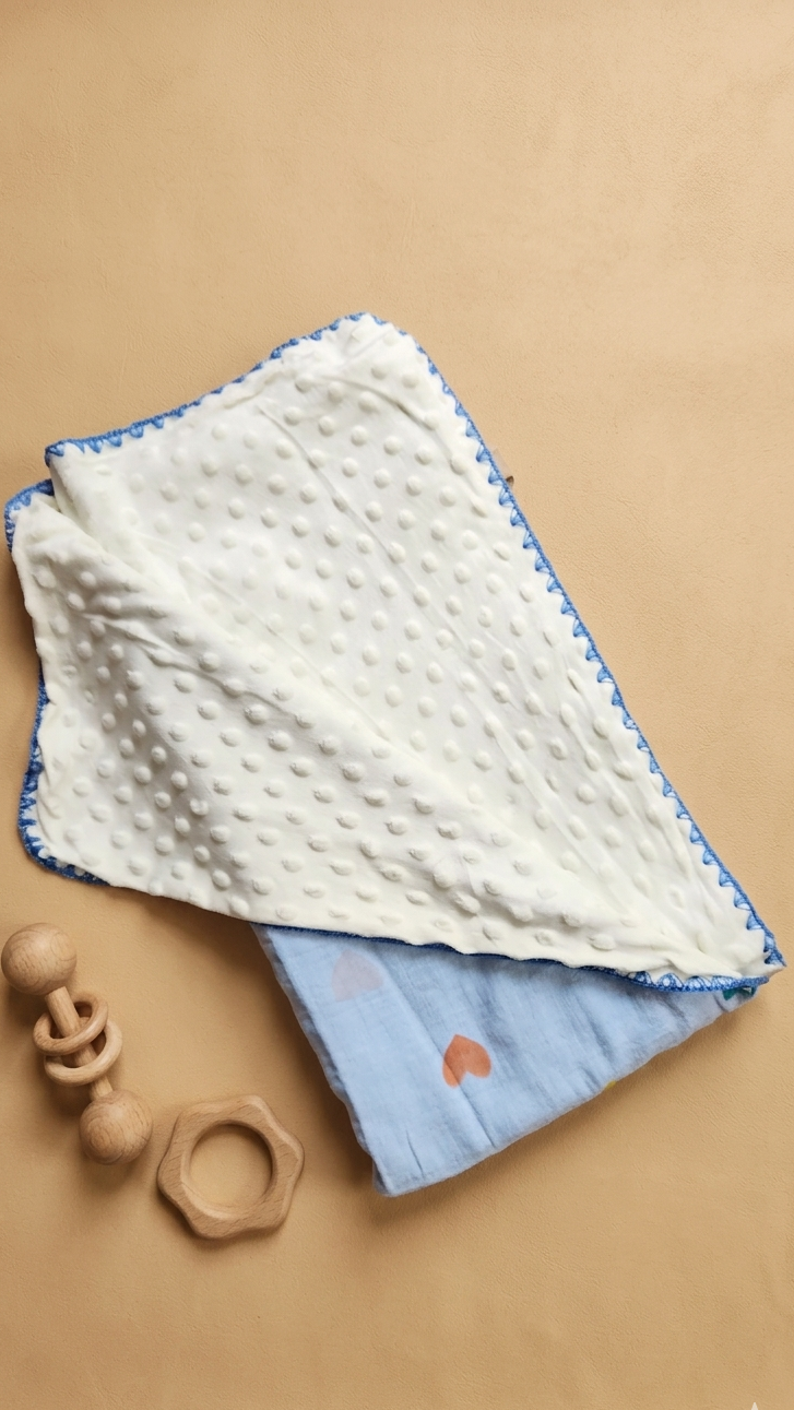 Reversible Muslin Blanket - Blue