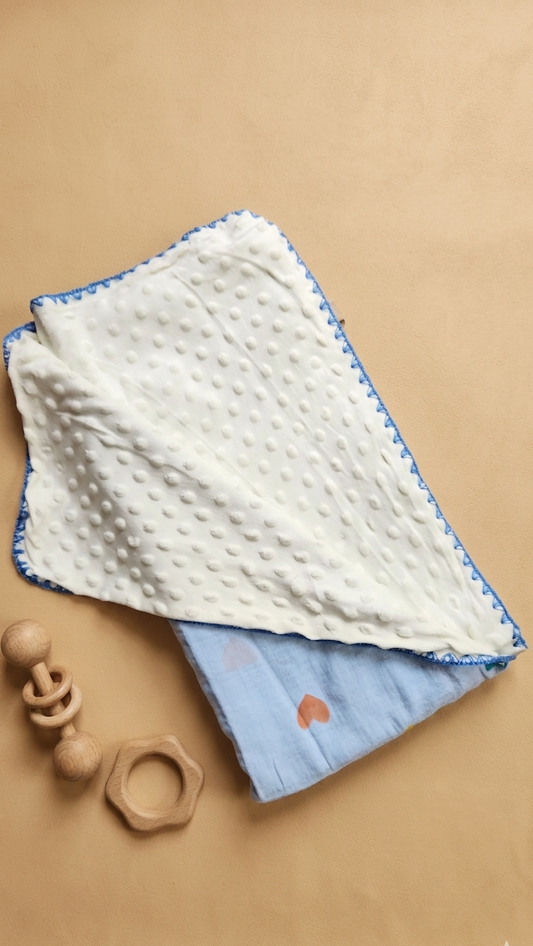 Reversible Muslin Blanket - Blue