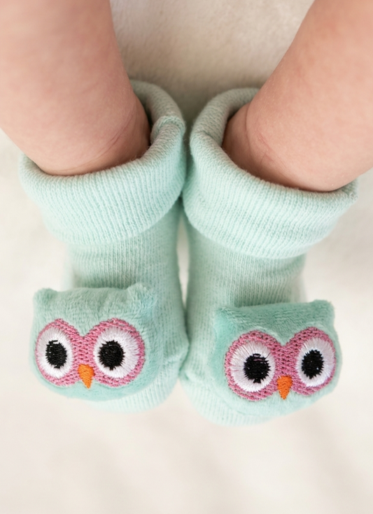 Baby Booties - Owl