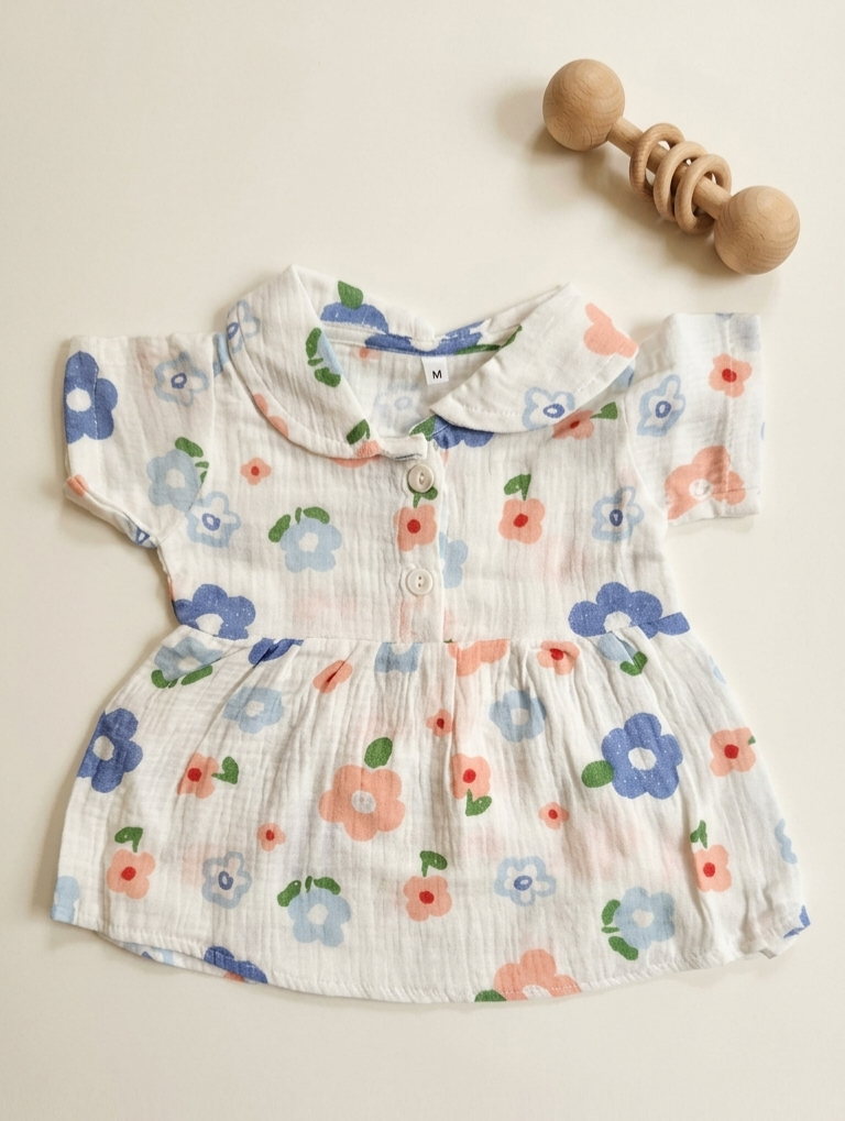Muslin Frock - Flower Garden