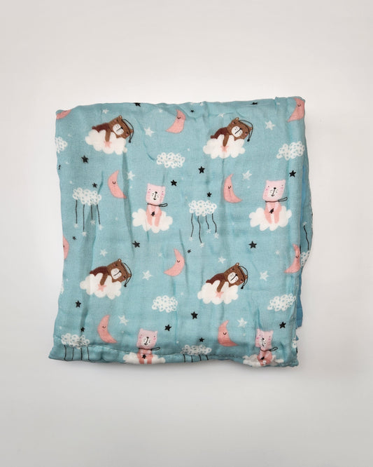 Muslin Blanket - Blue Night