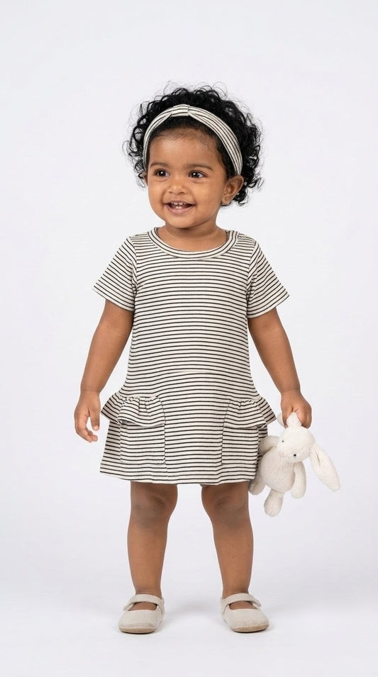 Striped Black and White Frock