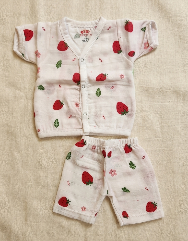 Muslin Co Ord Set - Strawberries