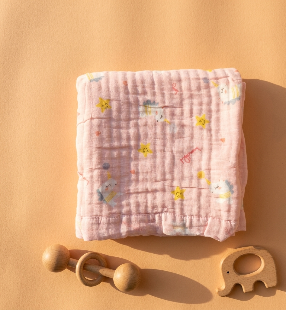 Muslin Blanket - Pink Unicorn