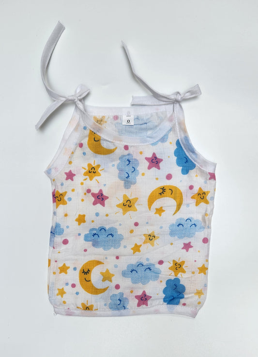 Muslin Tying Jabla - Moons and Stars