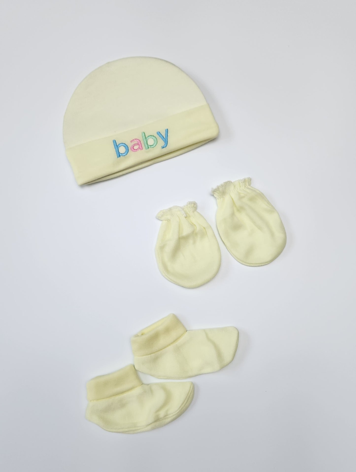 Cap, Socks and Mitten Set