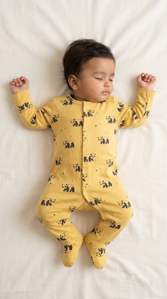 Footed Rompers - Pandas