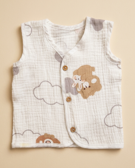 Crinkled Muslin Jabla - Teddy Bunny
