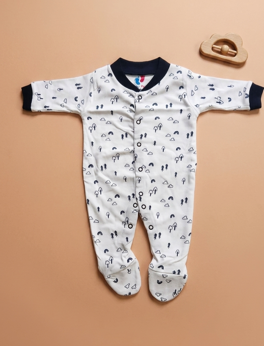 Footed Rompers - Forest